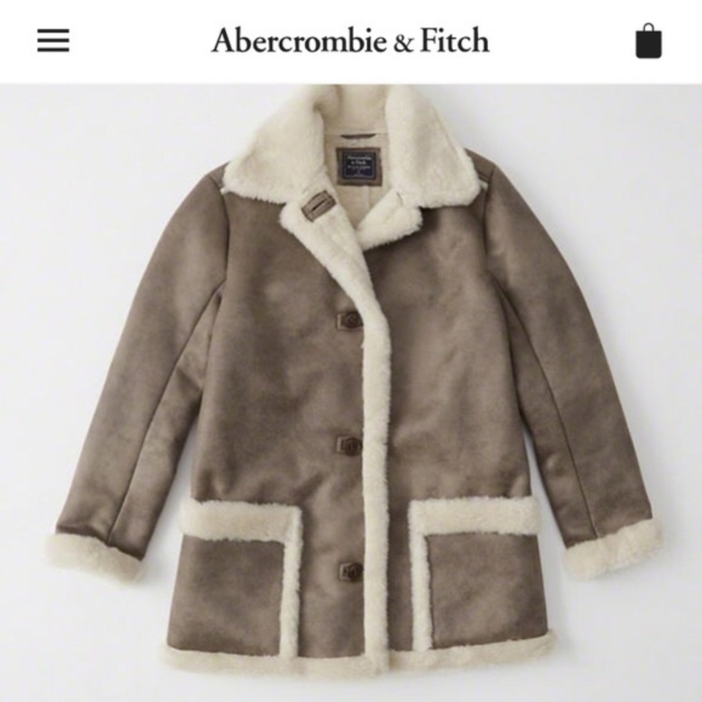 Abercrombie Faux Sherling Coat